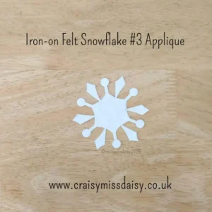 craisymissdaisy iron on felt snowflake #3