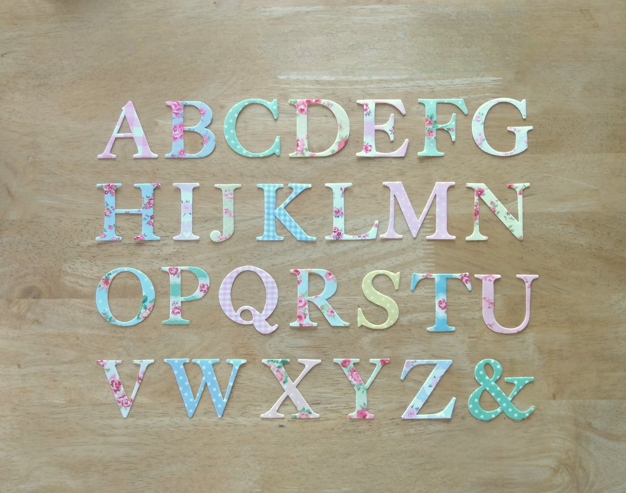 craisymissdaisy cottage chic 5 cm iron on letters