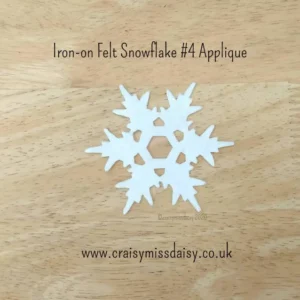 craisymissdaisy iron on felt snowflake #4