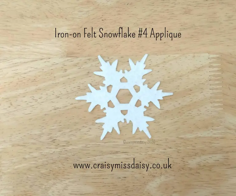 snowflake 4 craisymissdaisy iron on felt snowflake #4