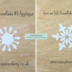 craisymissdaisy set of 2 medium snowflakes