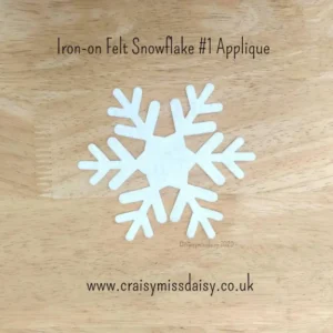 craisymissdaisy large iron on felt snowflake